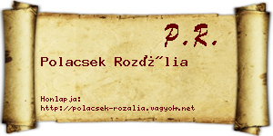 Polacsek Rozália névjegykártya