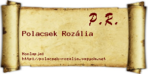 Polacsek Rozália névjegykártya