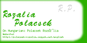 rozalia polacsek business card